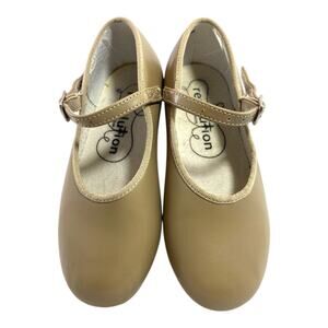 Revolution Dancewear Girls Size 13 Tan Nude Beige Tap Shoes